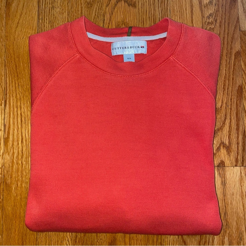 Cutter & Buck Men’s Crew Neck Sweatshirt in orange